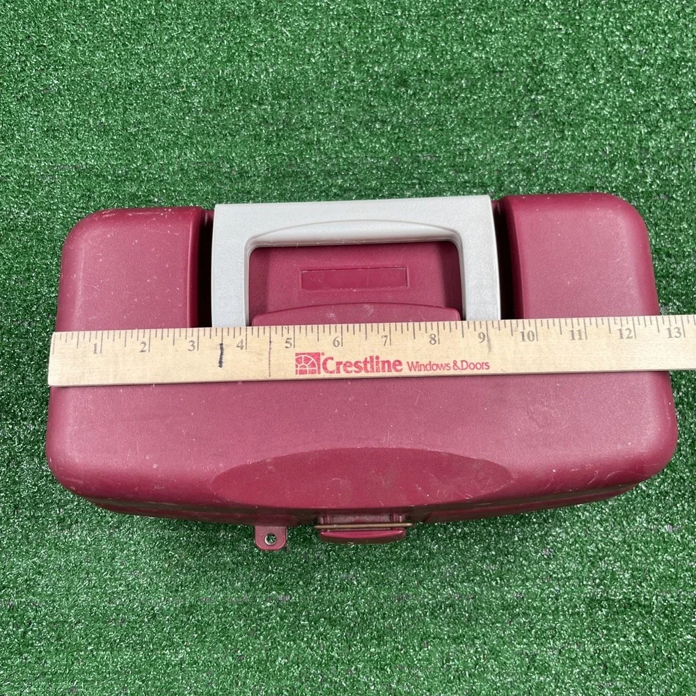 Plano‎ 1500 Tackle Box 1 Tray Made in USA Vintage Red Gray